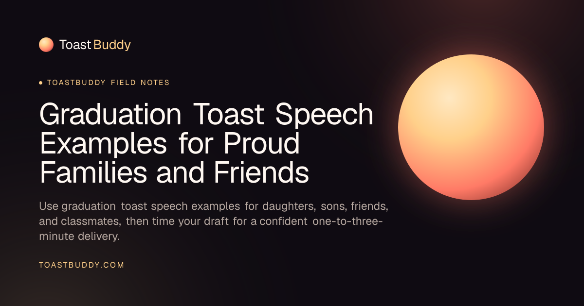 Graduation Toast Speech Examples for Proud Families and Friends ...