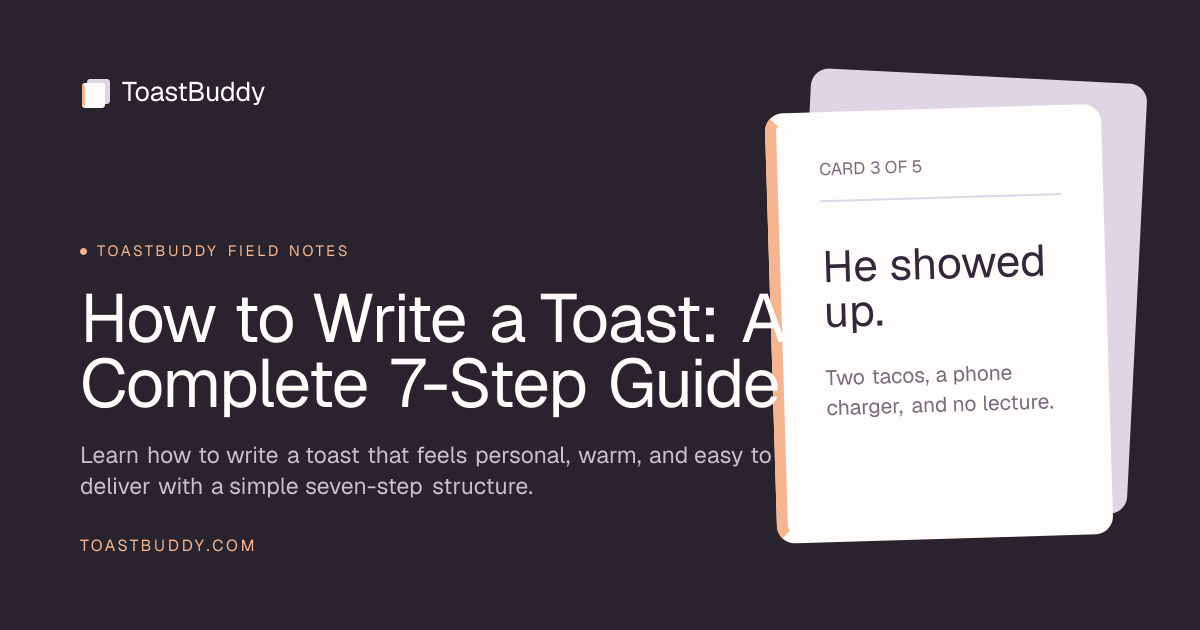 How to Write a Toast: A Complete 7-Step Guide | ToastBuddy