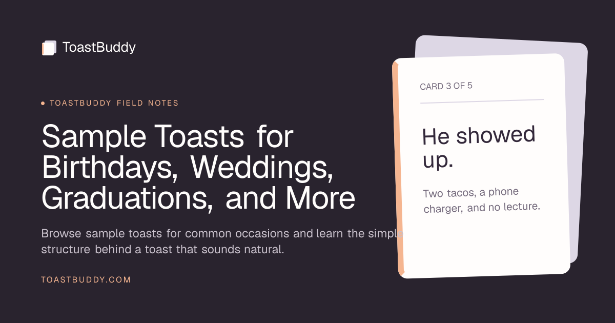 Sample Toasts for Birthdays, Weddings, Graduations, and More | ToastBuddy